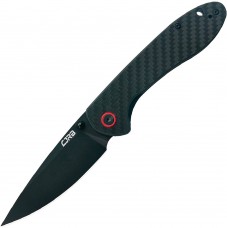 Складний ніж CJRB Feldspar, Black Blade, AR-RPM9 Steel, Black Carbon Handle