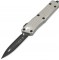 Автоматичний ніж Microtech Troodon Double Edge Black Blade Titanium grey