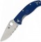 Складний ніж Spyderco Tenacious S35VN Half Serrated Blue