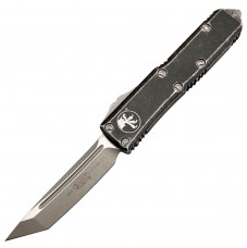 Нож Microtech UTX-85 Tanto Point Stonewash. Цвет: distressed black