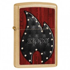 Зажигалка ZIPPO 207G LEATHER  FLAME 28832