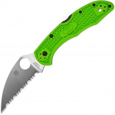 Нож Spyderco Salt 2 Wharncliffe LC200N Serrated Green