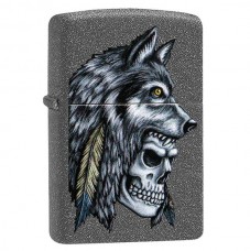 Запальничка ZIPPO 211 WOLF SKULL FEATHER DESIGN 29863