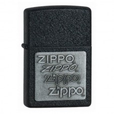 Запальничка ZIPPO 363 PEWTER EMBLEM BLACK CRACKLE