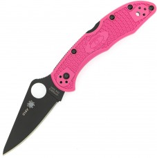 Нож Spyderco Delica 4 CPM S30V Black Blade, Pink