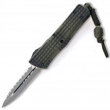 Ніж Microtech Combat Troodon FRAG OFF Apocalyptic Full Serrated Green