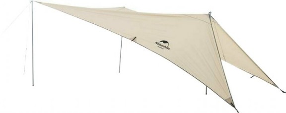 Тент для кемпинга Naturehike Car Rear Canopy NH21TM001, 590*340 см, золотой (с тремя стойками)