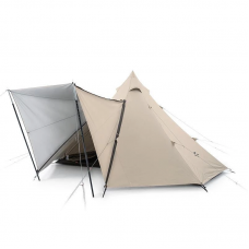 Тент для кемпинга Naturehike Ranch Pyramid NH20ZP014, 150D, 482*482*280 см, золотой (с пятью стойками)