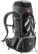 Рюкзак туристический Naturehike NH70B070-B, 70 л + 5 л, черно-серый