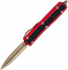 Ніж Microtech Makora Double Edge Bronze Signature Series, red