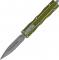 Нож Microtech Dirac Double Edge Stonewash, distressed od green