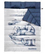 Спальник подвійний Double Sleeping Bag with Pillow "Polar bear" Naturehike NH19S016-D polar bear