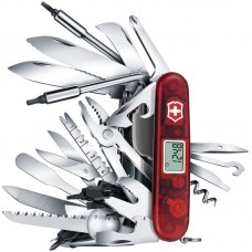 Ніж Victorinox Swiss Champ XAVT прозорий червоний