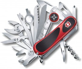 Ніж Victorinox Delemont, EvoGrip S54, 85 мм, червоний/чорний, подарункова коробка