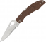 Нож Spyderco Byrd Cara Cara 2, полусеррейтор, brown