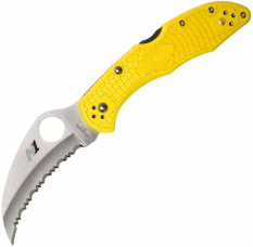 Нож Spyderco Tasman Salt 2, серрейтор, yellow