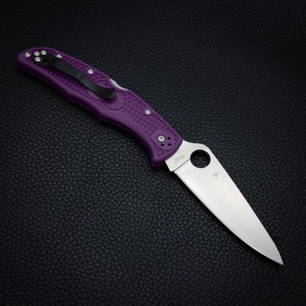 Нож Spyderco Endura 4 Flat Ground, purple