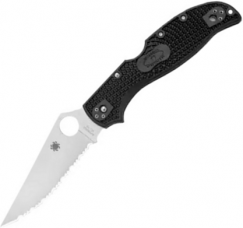 Ніж Spyderco Stretch 2 XL FRN, серрейтор, black