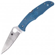 Нож Spyderco Endura 4 Lightweight, Serrated, K390, blue