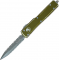 Нож Microtech UTX-70 Double Edge Apocalyptic DFS, серрейтор, distressed od green