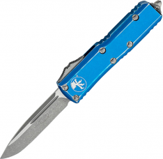 Нож Microtech UTX-85 Spartan Stonewash, Distressed blue