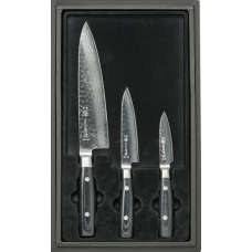 Набір ножів Yaxell ZEN, Damascus 37 шарів, 3 предмети