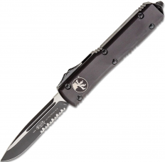 Нож Microtech Ultratech Drop Point Black Blade PS Tactical, полусеррейтор