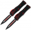 Набір ножів Microtech Hera Double Edge Black Blade Twin Flames
