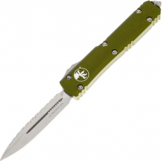 Нож Microtech Ultratech Double Edge Stonewash FS, серрейтор Od green