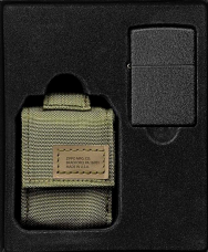 Набор Зажигалка + Чехол Zippo 236 Blk Crackle Ltr Tactical Pouch OD Green GS