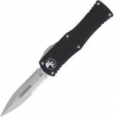 Ніж Microtech Hera Double Edge Stonewash напівсерейтор Black