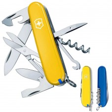 Ніж Victorinox Swiss Army Climber Ukraine жовто-синій