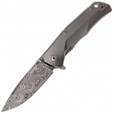 Ніж Lionsteel TRE Damascus - THOR, Titanium Gray