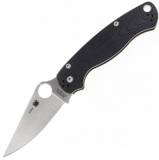 Нож Spyderco Paramilitary 2, Aluminum Waves Black, CTS-BD1N, C81ALPBK2