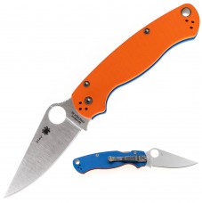 Нож Spyderco Paramilitary 2 Orange/Blue REX45, C81GPORBL2 