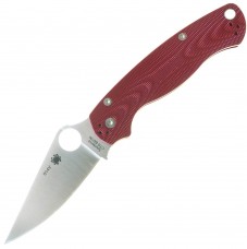 Нож Spyderco Paramilitary 2, Aluminum Waves Red, CTS-BD1N, C81ALPRD2