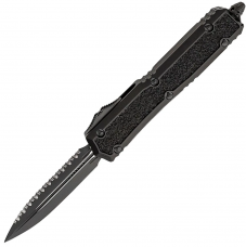 Нож Microtech Makora Double Edge Black Blade Tactical Signature Series, серрейтор ц:black