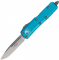 Нож Microtech UTX-85 Drop Point Stonewash Aluminum, ц:turquoise