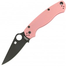 Нож Spyderco Paramilitary 2 Pink G-10, S45VN, Black Cerakote