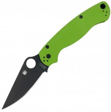 Нож Spyderco Paramilitary 2 Neon Green, 20CV, Black DLC