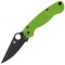 Ніж Spyderco Paramilitary 2 Neon Green, 20CV, Black DLC