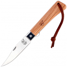 Ніж Main Knives Workers line Clip Point Oak Wood PU Loop Light Brown