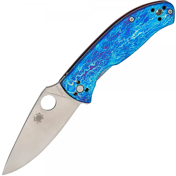 Нож Spyderco Tenacious, D2, Titanium Blue