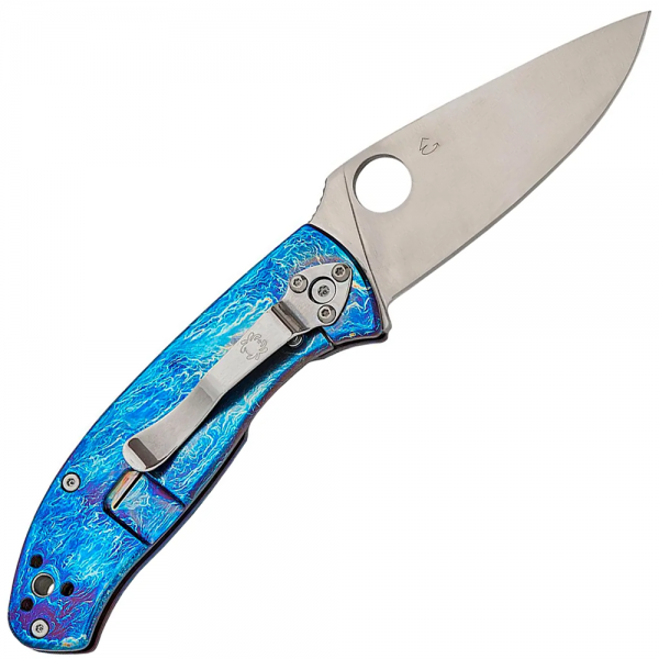 Нож Spyderco Tenacious, D2, Titanium Blue