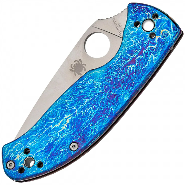 Нож Spyderco Tenacious, D2, Titanium Blue
