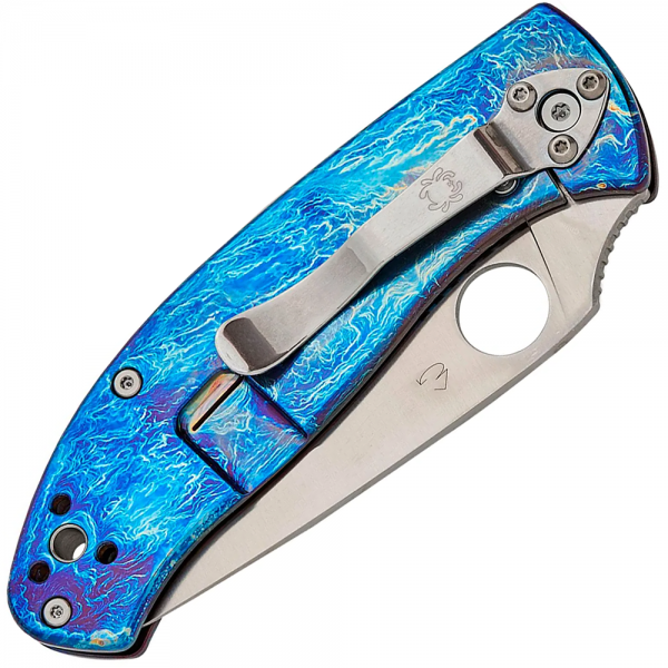 Нож Spyderco Tenacious, D2, Titanium Blue