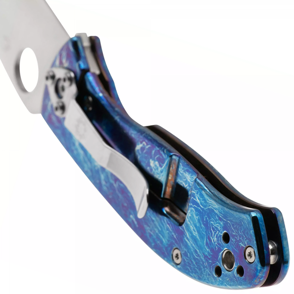 Нож Spyderco Tenacious, D2, Titanium Blue