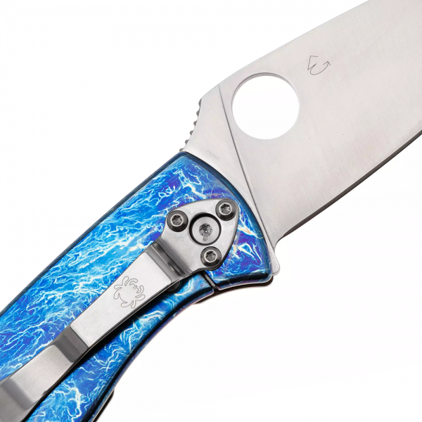 Нож Spyderco Tenacious, D2, Titanium Blue