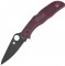 Нож Spyderco Endela Lightweight Black Blade Micro-Melt PD1 FRN Burgundy