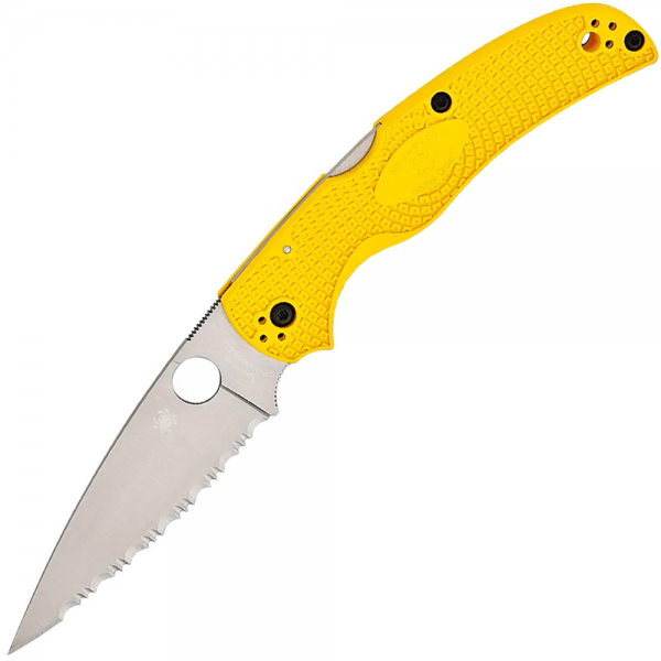 Нож Spyderco Native Chief Lightweight MagnaCut серрейтор Yellow